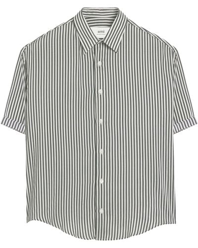 Ami Paris Striped Shirt - Gray