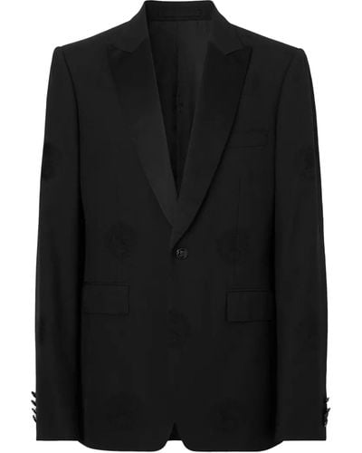Burberry Oak Leaf Crest Tuxedo Jacket - Black