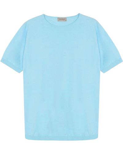 John Smedley Lightblue Cotton Sweater