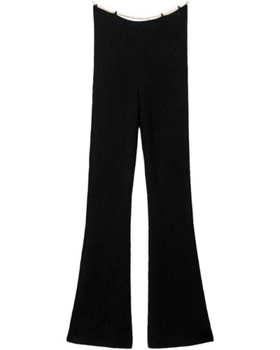 Alexander Wang Merino Wool Bootcut Trousers - Black