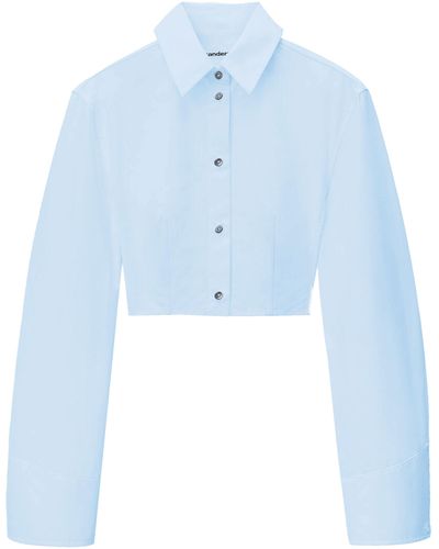 Alexander Wang Cropped Structured Shirt - Blue