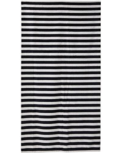 Ami Paris Striped Beach Towel - Black