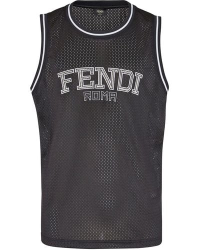 Fendi Tech Mesh Tank Top - Black