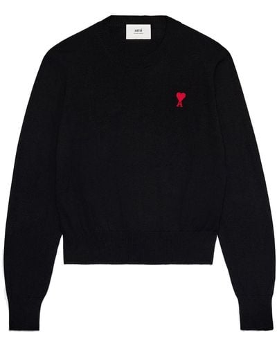 Ami Paris Ami De Coeur Sweater - Black