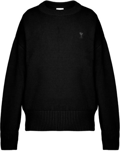 Ami Paris Ami De Coeur Sweater - Black