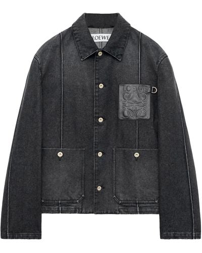 Loewe Workwear Jacket In Denim - Black