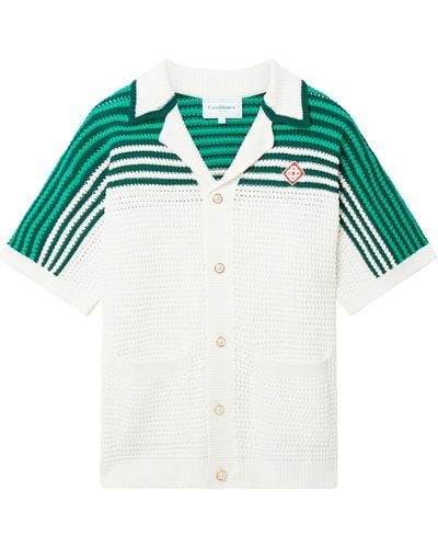 Casablancabrand Tennis Crochet Shirt - Green