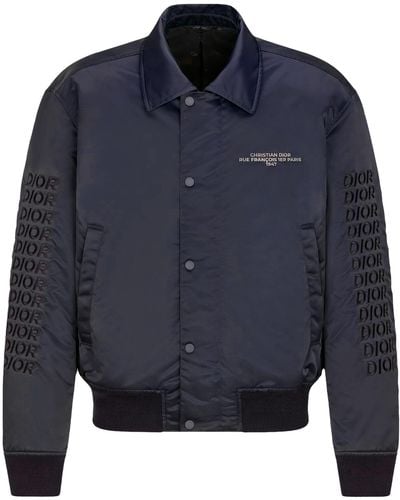 Dior Technical Twill Bomber Jacket - Blue