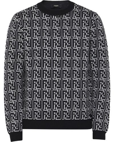Fendi Ff Wool Sweater - Black