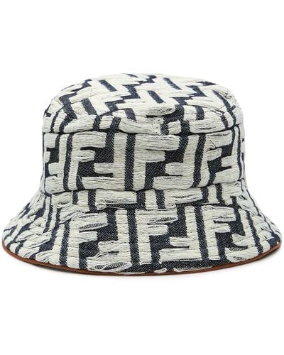 Fendi Ff Bucket Hat - White