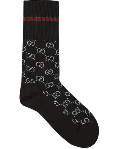 Gucci gg Socks With Web - Black