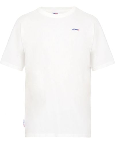Autry Cotton Tshirt With Logo - White