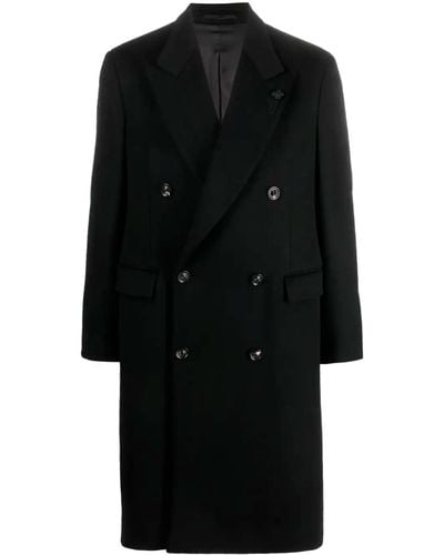 Lardini Doublebreasted Coat - Black