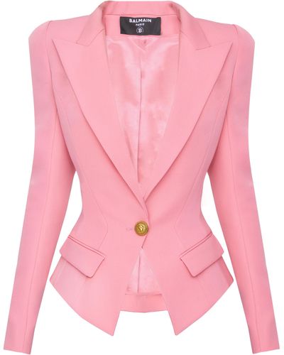 Balmain Wool Jacket - Pink