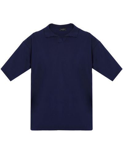 Roberto Collina Cotton Polo Shirt - Blue
