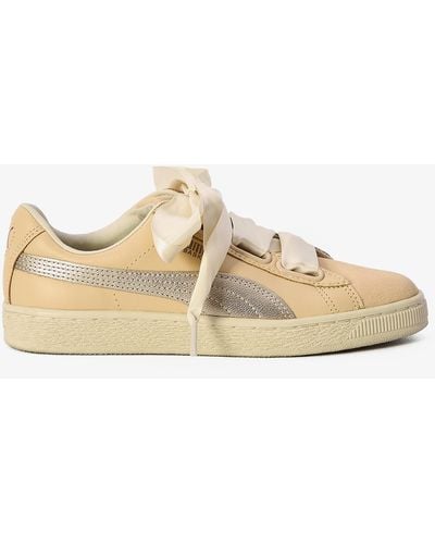 PUMA Basket Heart Up Trainers - Natural