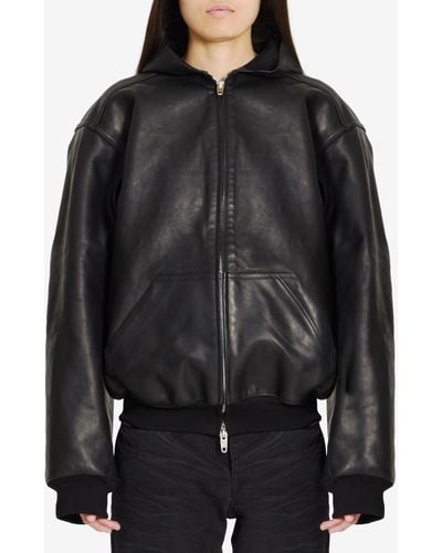 Balenciaga Hoodie Lined Jacket - Black