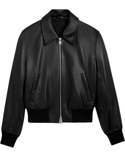 Ami Paris Leather bomber jacket - Nero