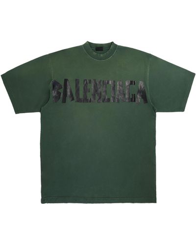 Balenciaga Tshirt Tape Type - Verde