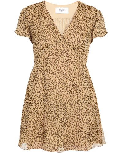 Celine Leopardprint Mini Dress - Natural