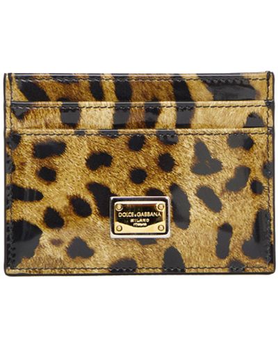 Dolce & Gabbana Multicolor Leopard Print Envelope Paper Post Card Holder