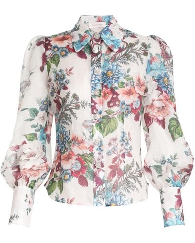 Zimmermann Camicia matchmaker floral body - Bianco