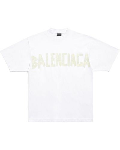 Balenciaga Tshirt Tape Type - Bianco
