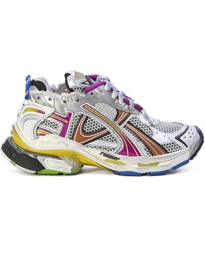 Balenciaga Runner Mesh And Faux-leather Low-top Sneakers - Multicolor