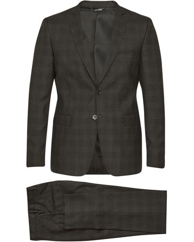 Tonello Prince Of Wales Suit - Black