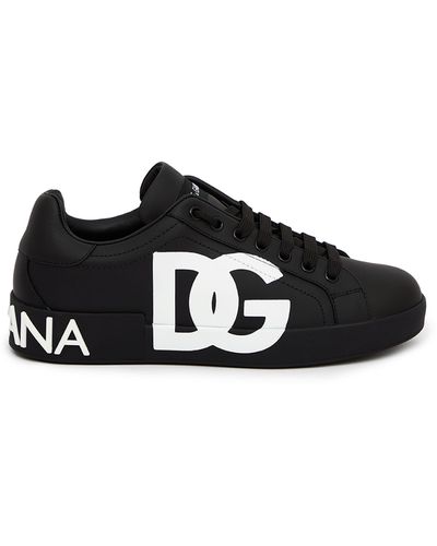 Dolce & Gabbana Sneakers portofino logo-print nere - Nero