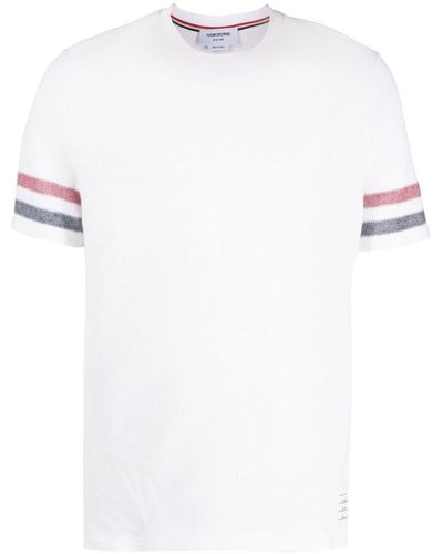 Thom Browne Tshirt in cotone texturizzato - Bianco