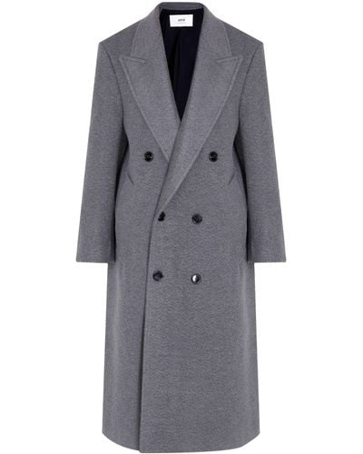 Ami Paris Doublebreasted Coat - Grey