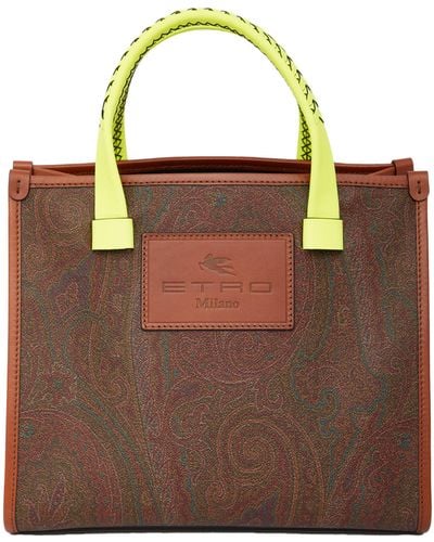 Etro Paisley Fluo Shopping Bag - Multicolor