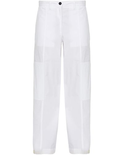 Jil Sander Pantaloni in cotone bianco
