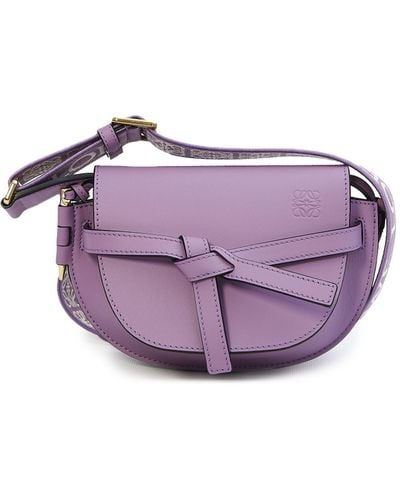 Loewe Mini Gate Dual Bag - Purple