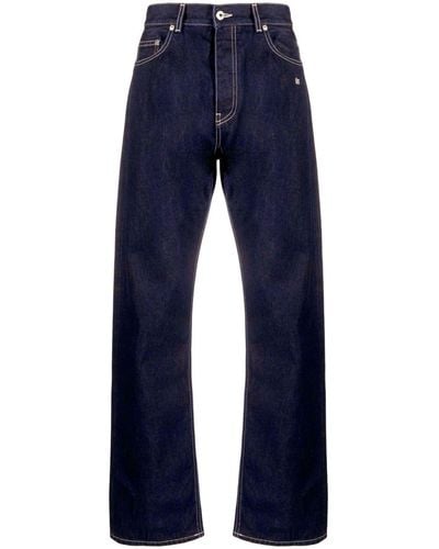 Off-White c/o Virgil Abloh Jeans Con Ricamo Off - Blu