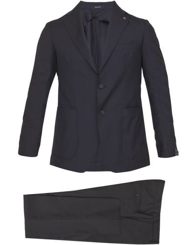 Tagliatore Twopiece Suit In Wool - Blue