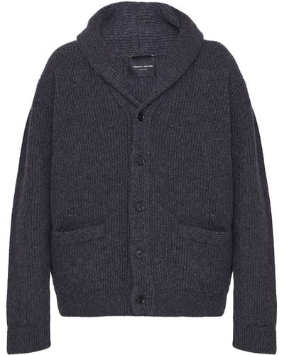 Roberto Collina Wool And Cashmere Cardigan - Blue