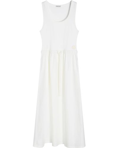 Moncler Flared Midi Dress - White