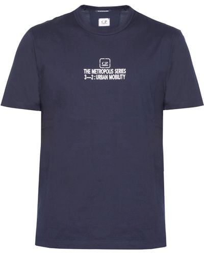 C.P. Company Tshirt Metropolis Series Mercerized - Blu