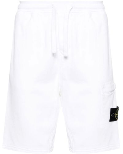Stone Island Cotton Bermuda Shorts - White