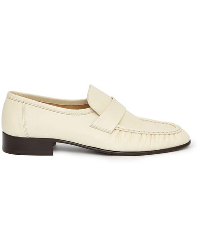 The Row Soft Cream-colored Loafers - White