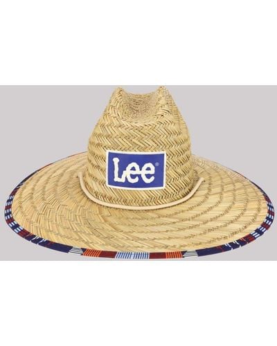 Lee Jeans Mens Straw Aztec Lifeguard Hat - Metallic