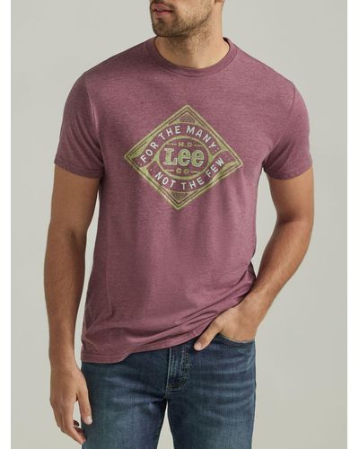 Lee Jeans Mens Not The Few Graphic T-shirt - Purple