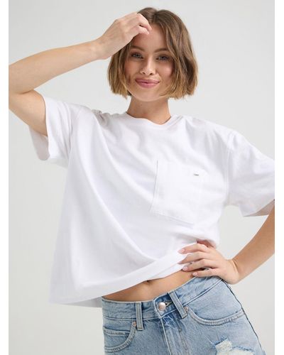Lee Jeans Womens Utility Pocket T-shirt - White