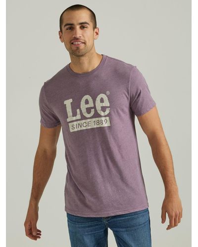 Lee Jeans Since 1889 Logo T-shirt - Purple