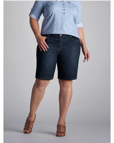 Lee Jeans Relaxed Fit Kathy Bermuda Plus Size - Blue