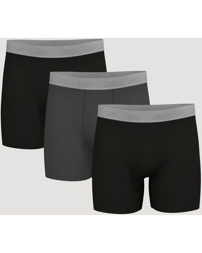 Lee Jeans Mens 3-pack Comfort Stretch Boxer Briefs - Black