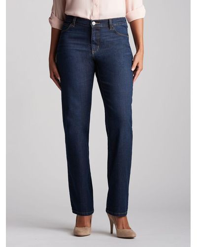 Lee Jeans Stretch Relaxed Fit Straight Leg Jeans Tall - Blue
