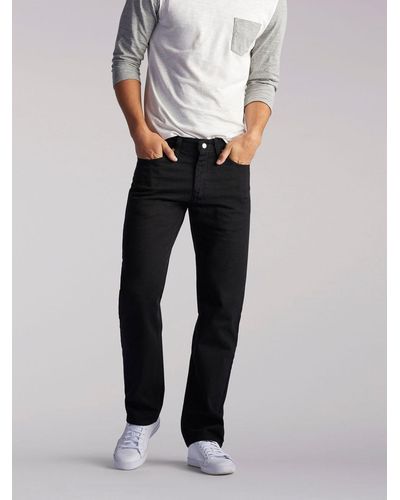 Lee Jeans 100% Cotton Regular Straight Heavyweight Jeans - Black